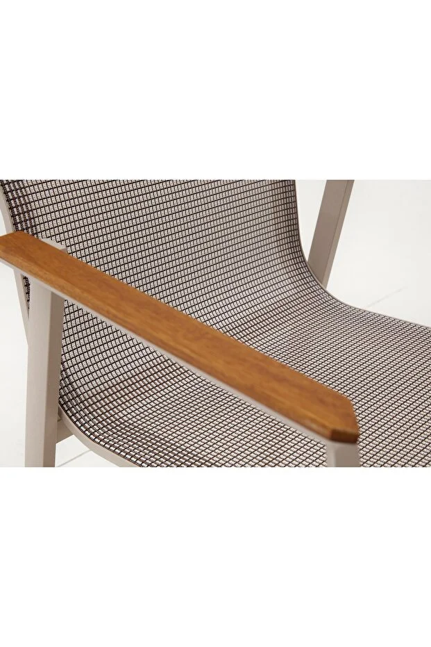 BERUS ALÜMİNYUM BAHÇE BALKON MASA TAKIMI SERAMİK (KREM) 6 Kişilik